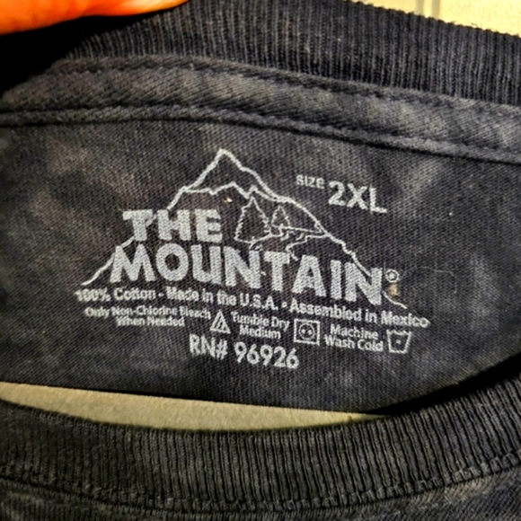 THE MOUNTAIN UNISEX LABRADOR DOG T-SHIRT IN GRAPHIC TIE DYE PRINT BLACK Sz XXL - Picture 7 of 12